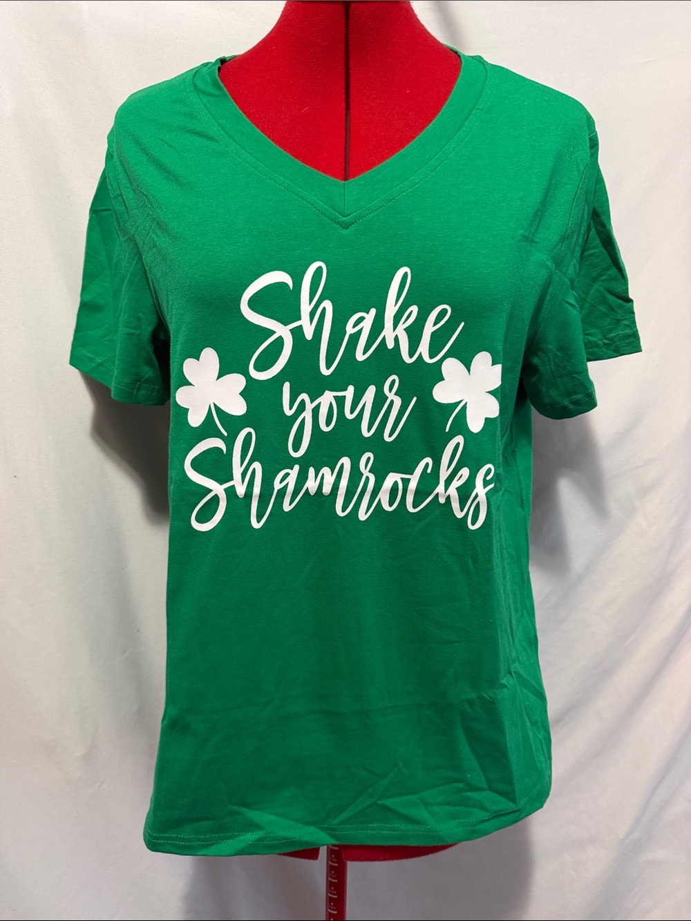 Women’s V-Neck "Shake Your Shamrocks" Tee - Green